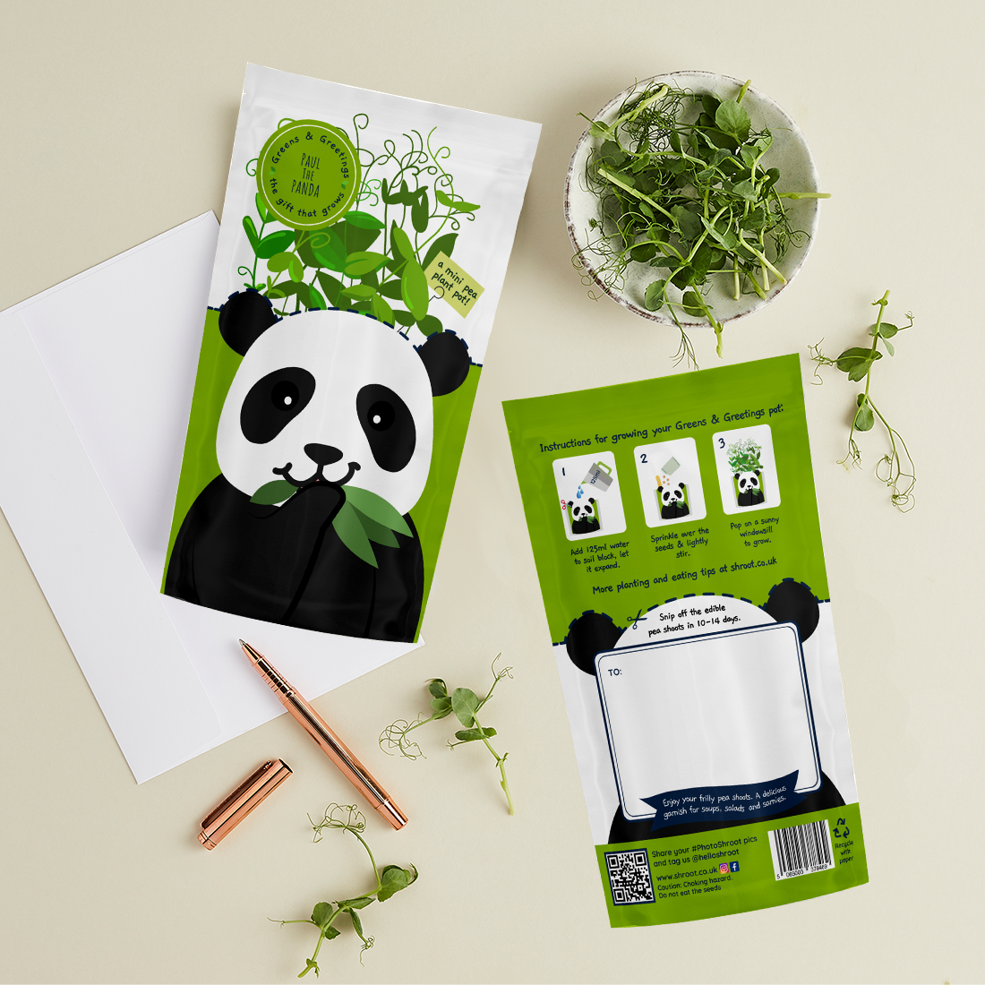 Greens & Greetings: 'Paul' Panda