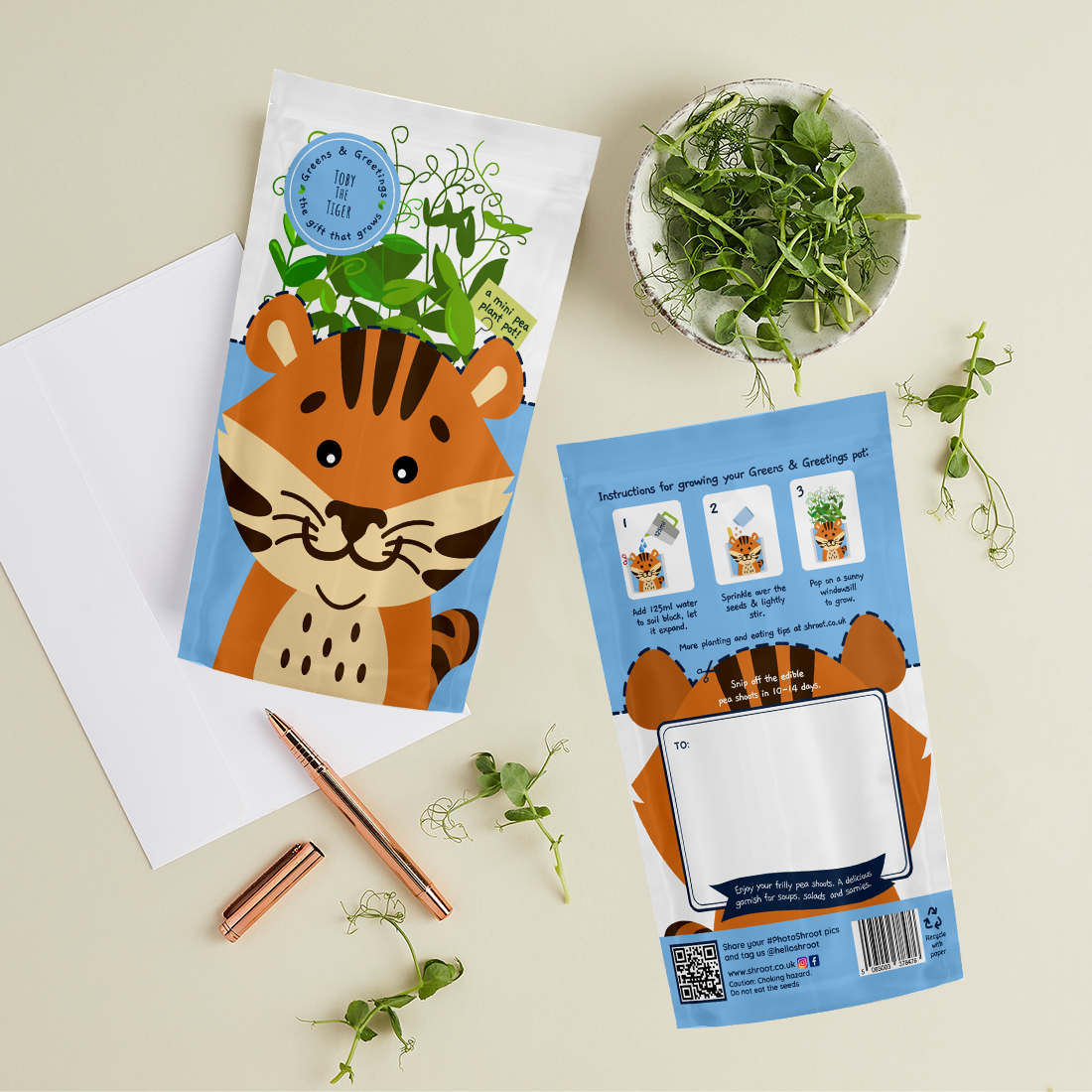 'Toby' Tiger' Growable Greetings Card