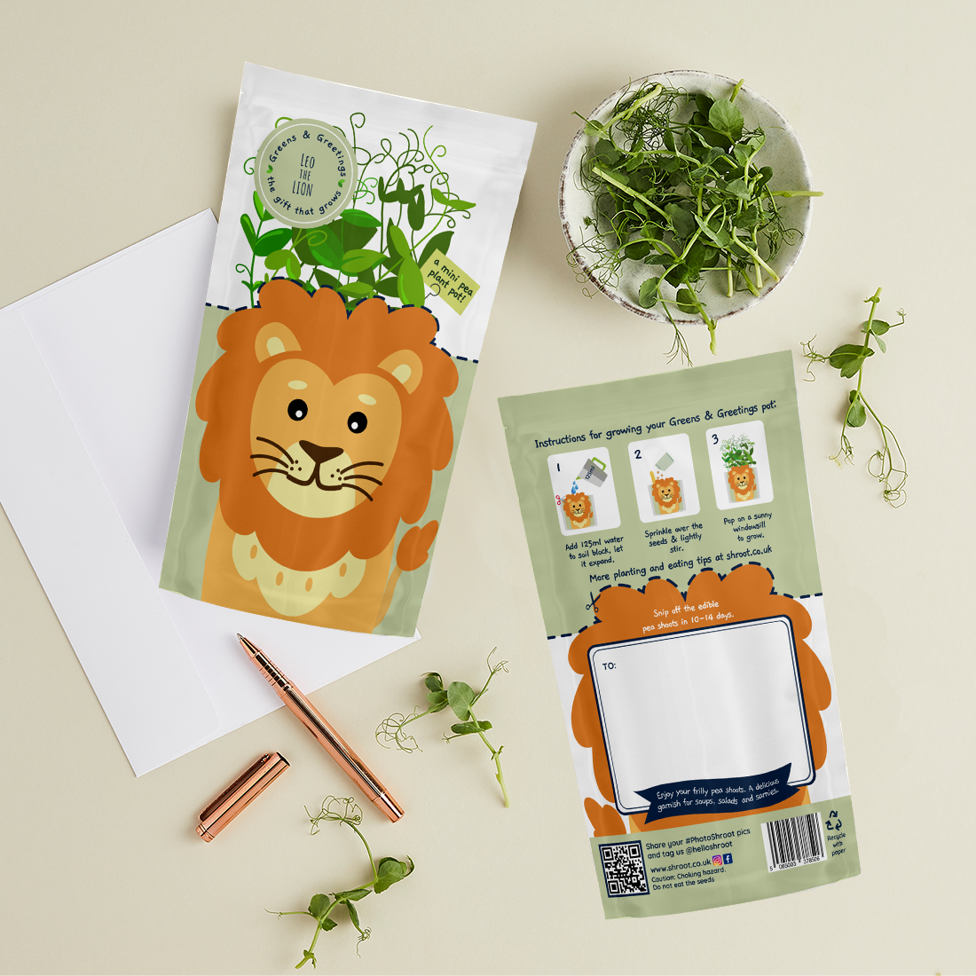 'Leo' Lion' Growable Greetings Card