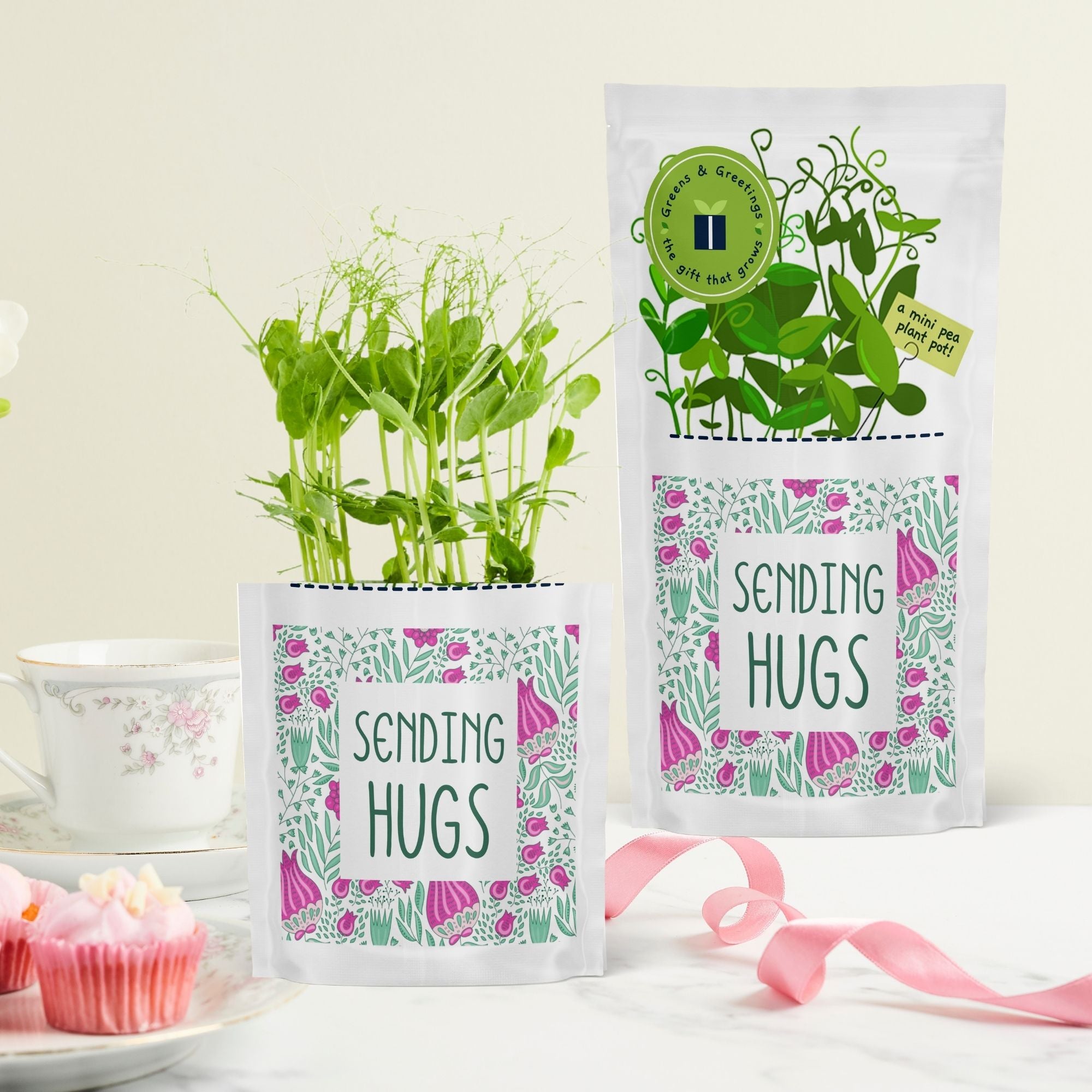 Greens & Greetings: Sending Hugs